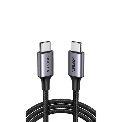 Cable USB C a USB C / 2 Metros  / Carcasa de Aluminio / Nylon Trenzado / Transferencia de Datos Hasta 480 Mbps / Soporta Carga Rápida de hasta 60W, 20V 3A / 2 años de  Garantía