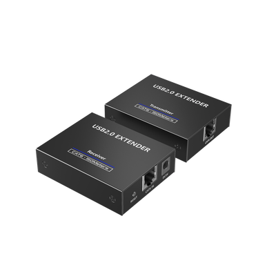 Kit EXTENSOR USB 2.0 de 4 Puertos para Distancias de Hasta  150 m / Soporta USB 2.0, USB 1.1 y USB 1.0 / UTP Cat 5e/6/6a/7 / Soporta Switch Gigabit / Ideal para Cámaras WEB, Impresoras, Escáner, Mem