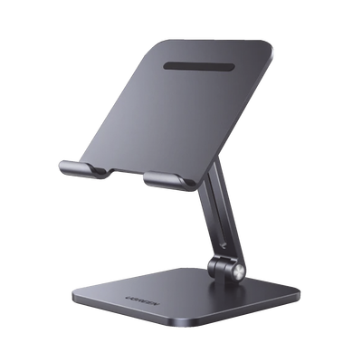 Soporte de Telefono Celular & Tablet / Plegable /Angulo Ajustable de 180° y 270° / Base Antideslizante / Proteccion  de Silicona / Aluminio / Amplia Compatibilidad con dispositivos de 7.9 a 12.9