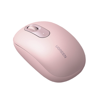 Mouse Inalámbrico 2.4G 800/1200/1600/2400 DPI / Función de 3 botones / Alcance 10m / Silencioso / Ergonómico / Anti-caída y Anti-interferencias / Color Dusty Pink / Batería Alcalina AA (incluida)