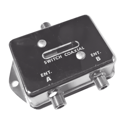 Deslizable Interruptor Coaxial A-B para CCTV, 75 Ohm, 2 Entradas/ 1 Salida, F Hembras.