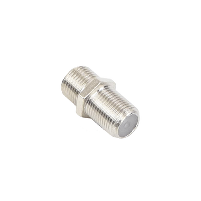 Adaptador Barril para 75 Ohm, de Conector F Hembra a F Hembra, Níquel/ Estaño/ Polietileno.