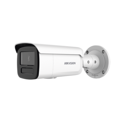 Bala IP 4 Megapixel / Lente 4 mm / 80 mts IR EXIR / Anticorrosión / DARKFIGHTER / IP67 / PoE / ACUSENSE (Filtro de Falsas Alarmas) / WDR 120 dB / ONVIF / microSD