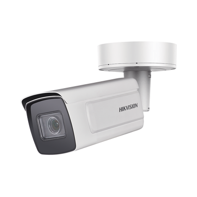 Bala IP 2 Megapixel / Lente Mot. 2.8 a 12 mm / Conteo de Personas / WDR 140 dB / DARKFIGHTER /Exterior IP67 / IK10 / IR 50 mts / Detección Facial / Búsqueda por Atributos / MicroSD