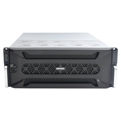 NVR 12 Megapixel (4K) / 256 canales IP / 24 Bahías de Disco Duro / 4 Puertos de Red / Soporta RAID con Hot Swap / NVR 