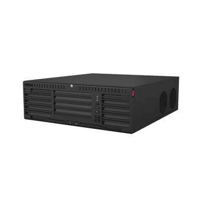 [Doble Poder de Decodificación] NVR 32 Megapixel (8K) / 64 Canales IP / AcuSense / ANPR / Conteo de Personas / Heat Map / 16 Bahías de Disco Duro / 2 Tarjetas de Red / Soporta RAID con Hot Swap / 2 