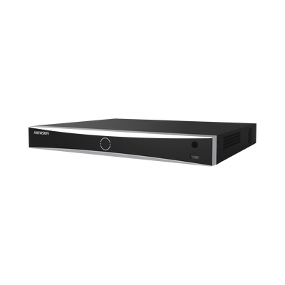 NVR 12 Megapixel (4K) / 32 canales IP / AcuSense (Evita Falsas Alarmas) / Reconocimiento Facial / 2 Bahías de Disco Duro / HDMI en 4K / Sin Puertos PoE+