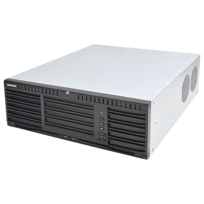 NVR 12 Megapixel (4K) / 128 canales IP / 16 Bahias de Disco Duro / 4 Puertos de Red / Soporta RAID con Hot Swap / NVR de Alto Desempeño