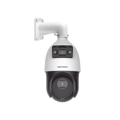 [TandemVu] Domo PTZ IP 4 Megapixel con Cámara Panoramica 4 Megapixel / 15X Zoom / 100 mts IR / IP66 / ACUSENSE / PoE+ / Entrada-Salida de Audio y Alarma / Ultra Baja Iluminación / MicroSD