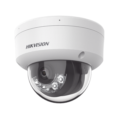 Turret IP 6 Megapixel / Lente 2.8 mm / Dual Light (30 mts IR + 20 mts Luz Blanca) / Micrófono Integrado / ACUSENSE Lite / Exterior IP67 / H.265 / PoE / ONVIF