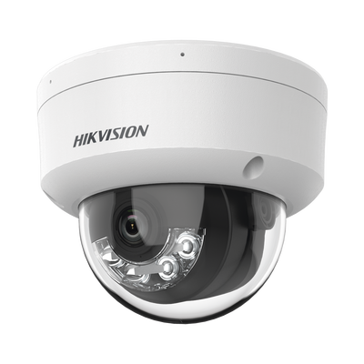 Domo IP 8 Megapixel (4K) / Lente 2.8 mm / Dual Light (30 mts IR + 20 mts Luz Blanca) / Micrófono Integrado / IK08 / ACUSENSE Lite / Exterior IP67 / H.265 / PoE / ONVIF / Micro SD