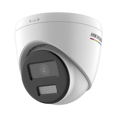 Turret IP 2 Megapixel / ACUSENSE Lite (Detección de Movimiento en Humanos y Vehículos)  / Lente 2.8 mm / Luz Blanca 30 mts / Imagen a Color 24/7 / Exterior IP67 /  WDR 120 dB / PoE / ONVIF 