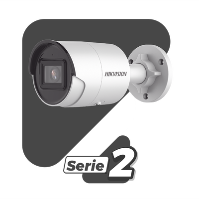 Bala IP 6 Megapixel / Lente 2.8 mm / 40 mts IR EXIR /Exterior IP67 / WDR 120 dB / PoE / Micrófono Integrado / Videoanaliticos (Filtro de Falsas Alarmas) / Metal / MicroSD / ONVIF