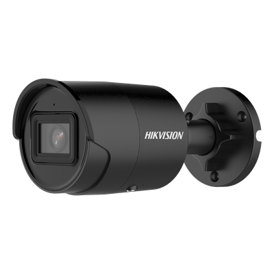 Bala IP 4 Megapixel / Color Negro / Lente 2.8 mm / 40 mts IR EXIR / Exterior IP67 / WDR 120 dB / PoE / Micrófono Integrado / Videoanaliticos (Filtro de Falsas Alarmas) / Metal / microSD