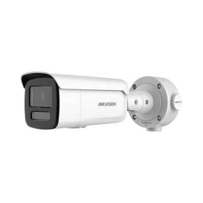 [ PROTECCIÓN ACTIVA ] Bala IP 4 Megapixel / Lente 4 mm / 60 mts IR EXIR / Exterior IP67  / WDR 120 B / PoE + / Micrófono y Bocina Integrada / AcuSense / MicroSD