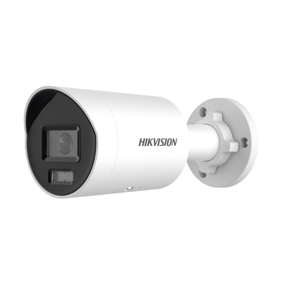 Bala IP 4 Megapixel / Lente 2.8 mm / Dual Light (40 mts IR + 40 mts Luz Blanca) /  Microfono Integrado / Exterior IP67 /   WDR 130 dB / Videoanaliticos (Filtro de Falsas Alarmas) / Captura Facial /  P