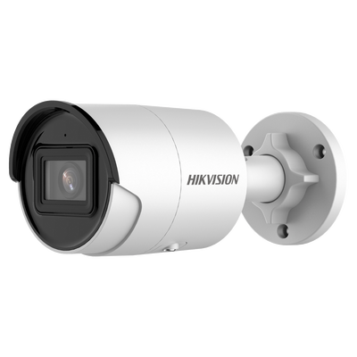 Bala IP 2 Megapixel / Lente 2.8 mm / 40 mts IR EXIR / ACUSENSE (Evita Falsas Alarmas) / Exterior IP67 / WDR 120 dB / PoE / Micrófono Integrado / Metal  / MicroSD / ONVIF