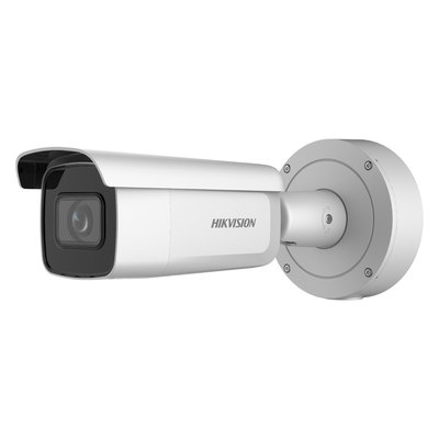 Bala IP 8 Megapixel (4K) / Lente Mot. 2.7 a 13.5 mm / 60 mts IR EXIR / Videoanaliticos / AcuSense / DarkFighter / Exterior IP66 / IK10 / WDR 120 dB / PoE+ / Entrada y salida de Audio y Alarmas