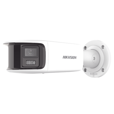 [ PROTECCIÓN ACTIVA ] Bala IP Panorámica 8 Megapixel / 180° / Lente 4 mm / Imagen a Color 24/7 / PoE / WDR 130° / IP67 / ACUSENSE / Protección Activa (Luz Estroboscópica y Alarma Audible) / 40 m