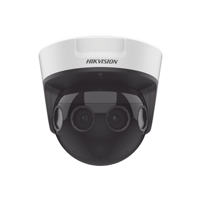 PanoVu Series / Vista Panorámica 180° / 8 Megapixel en Total / 4 Lentes 2.8 mm (2 Megapixel) / 20 mts IR EXIR / Exterior IP67 / IK10 / 12 Vcc / PoE+ / MicroSD