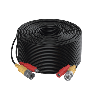 Cable Coaxial Siames (Mini RG59) + Alimentación / 10 Metros de Distancia / CCA / Soporta 1080p (2 Megapixel) hasta 4K (8 Megapixel)  / Uso Interior y Exterior 