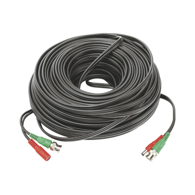 Cable coaxial ( BNC RG59 ) + Alimentación / SIAMÉS / 20 Metros / 100 % COBRE / Para Cámaras 4K  / Uso interior y exterior