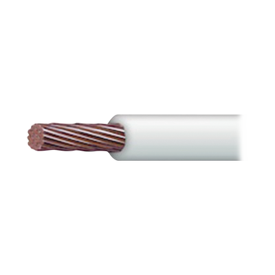 ( SSLU13 ) Cable Eléctrico 10 awg  color blanco,Conductor de cobre suave cableado. Aislamiento de PVC, autoextinguible. BOBINA 100 MTS  